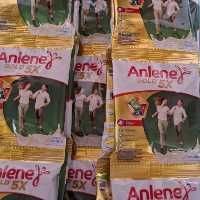 

Anlene Gold 5X 25g Rasa Coklat dan Vanila (1 Renceng isi 10 Sachet) - Coklat