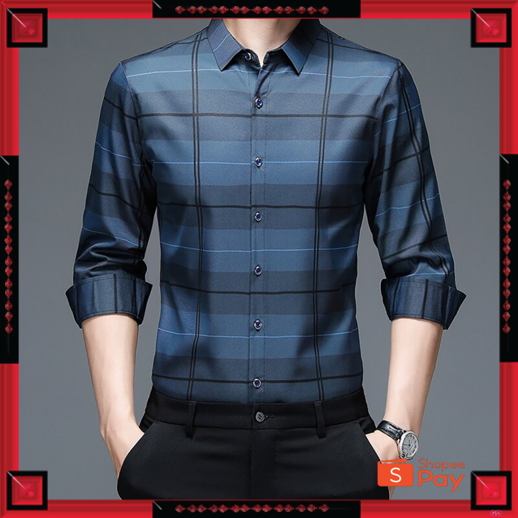 KAIN ADEM LEMBUT HALUS TEBAL / NEW  Kemeja Pria Brams - Kemeja Pria - Kemeja Kotak - Kemeja Kotak Pr