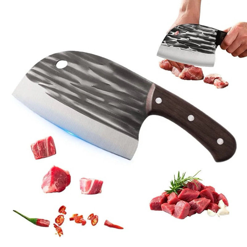 (ATS) Pisau Daging Koki Jepang Golok Potong Sapi Ayam ikan Super Tajam Knife Dapur Stainless