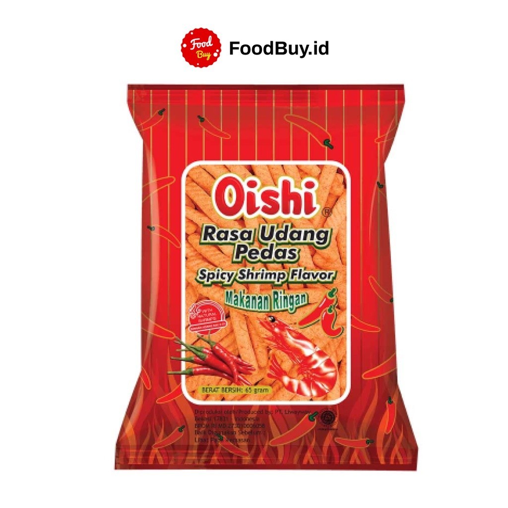 

Oishi Snack Rasa Udang Pedas 65 gr