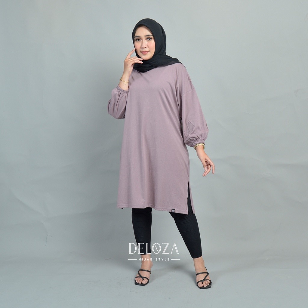 Terlaris ✨ -Tunik Oversize Polos Tangan Balon Jumbo