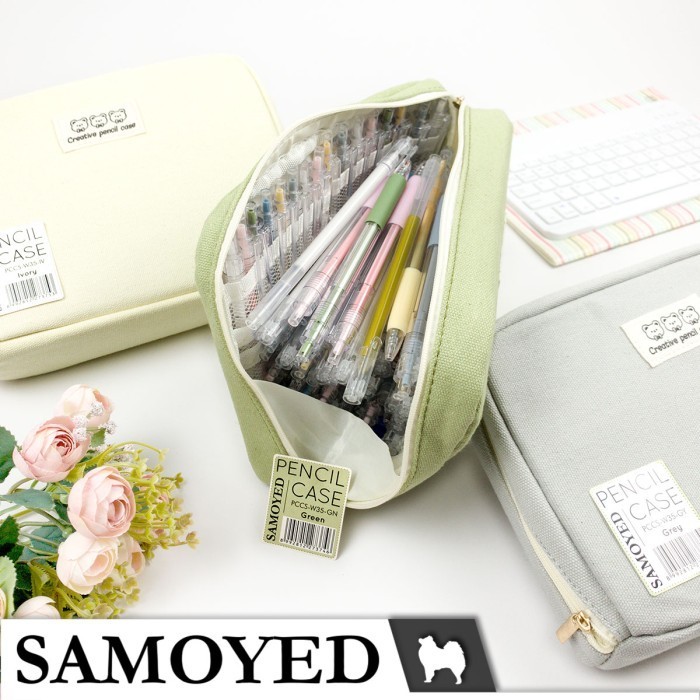 

✨LARIS✨ -Tempat / Kotak Pensil / Pencil / Pen Case / Pouch Samoyed PCCS-W35 - Grey