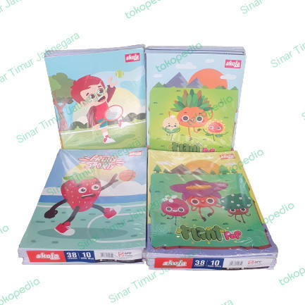 

✨LARIS✨ -Buku Tulis Skola by SIDU 38 Lembar 1 Pak Isi 10 Buku