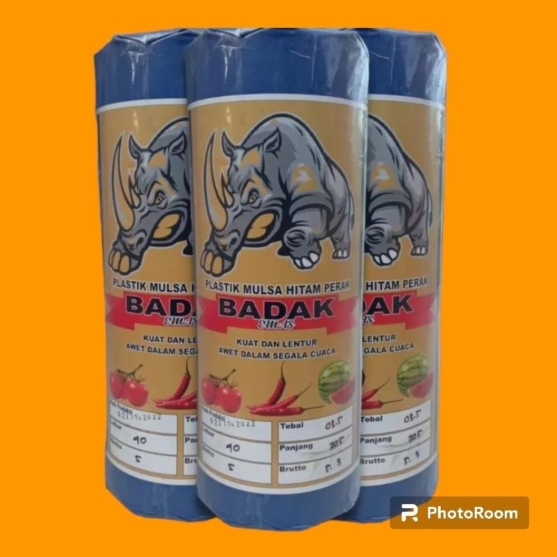 RAJA TANI Plastik Mulsa Plastik Pertanian Hitam Perak 1 roll isi 5kg ukuran Lebar 80cm x 120 meter