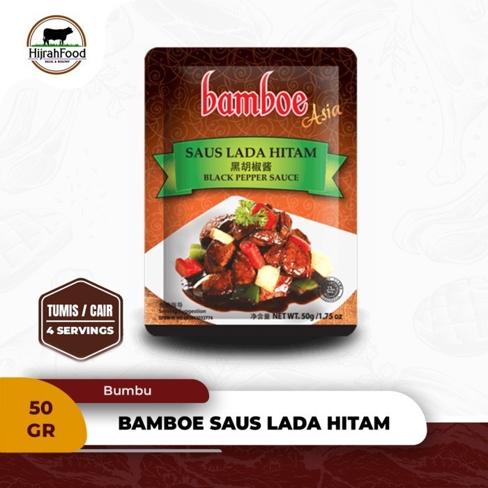 

Bamboe Asia Saus Lada Hitam Praktis 50 gram Black Pepper Sauce