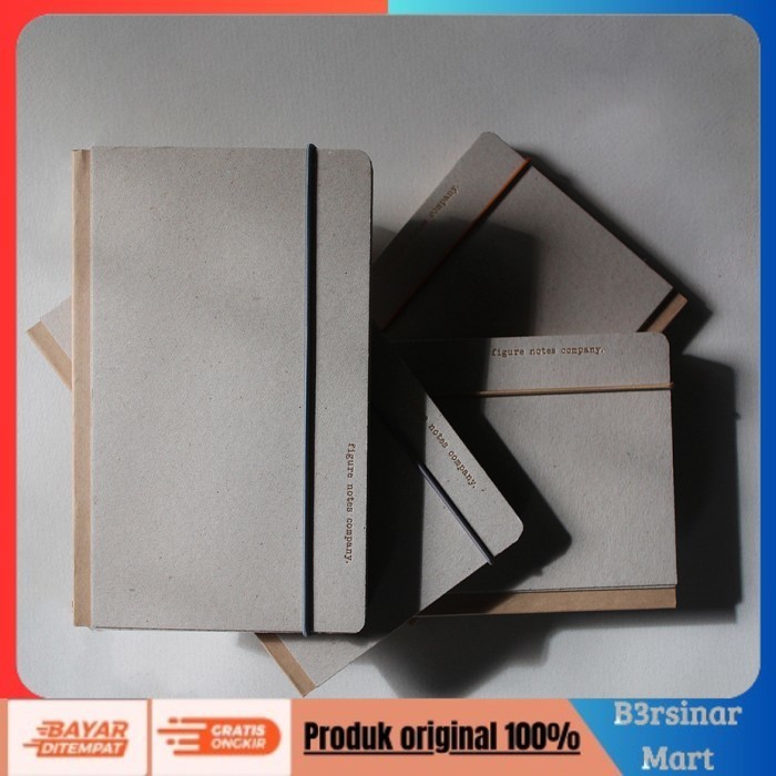 

[KUALITAS TERBAIK] Rubble Book RAW Figure Notes - Recycled Notebook - Medium Size - Cream, Dotted-Graph
