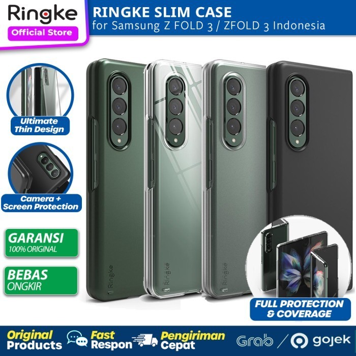TERBATAS Ringke Slim Case Samsung Galaxy Z Fold 3 Z Fold3 ZFold Casing Hardcase - Clear