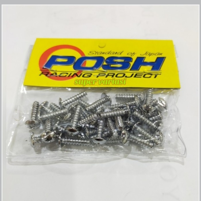 BAUT SEKRUP OBENG CHROME MATIC HONDA BAUT BODY CACING VARIO BEAT - CHROME -RCHD89