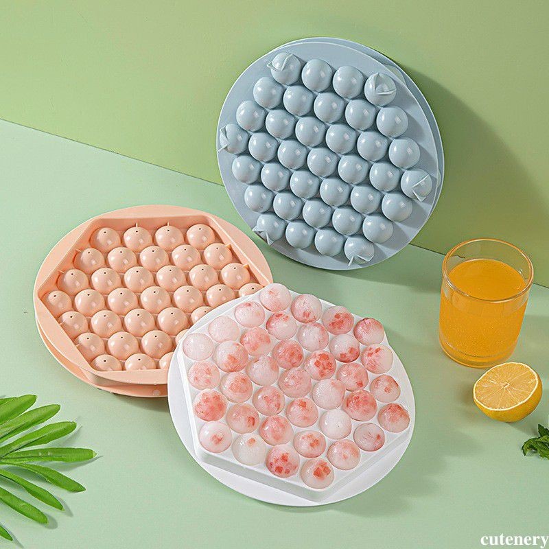 Cetakan Hoki Es Buatan Sendiri Kotak Pembuat Es Bulat Kotak Pembuat Es Rumah Tangga cutenery