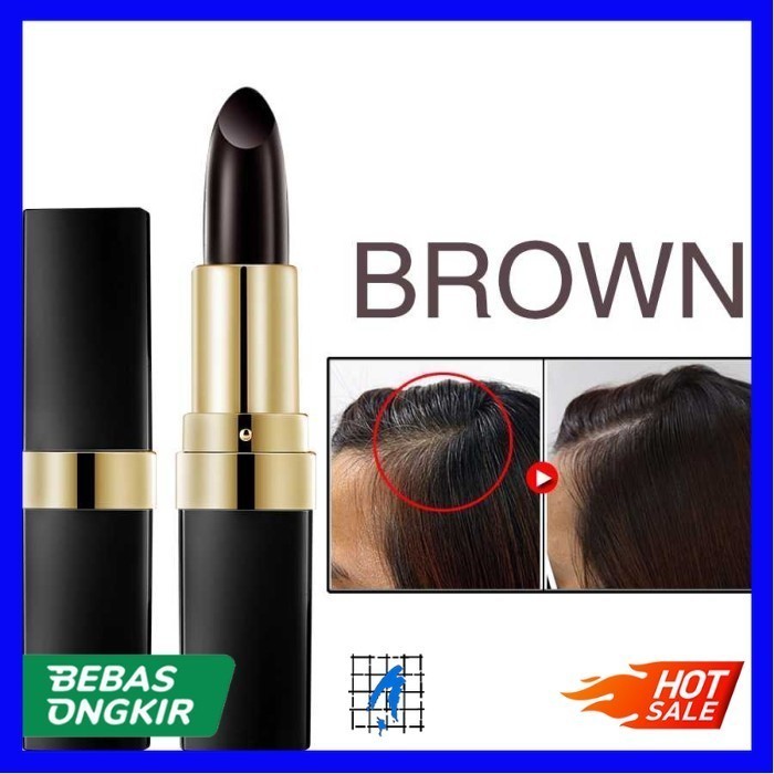 Lipstik Cat Rambut Uban Penghitam Botak - Hitam