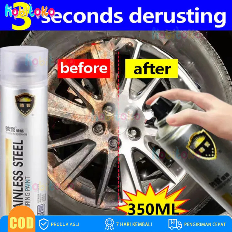 

Cat Semprot Krom 350ML/Cat Semprot Krom Krom/Cat Semprot Krom Sapporo/Cat Logam Mobil Krom Anti Karat Warna Baja Tahan Karat Cairan Pembersih Anti Karat Pembersih Karat Mobil dan Motor untuk Menghilangkan Karat