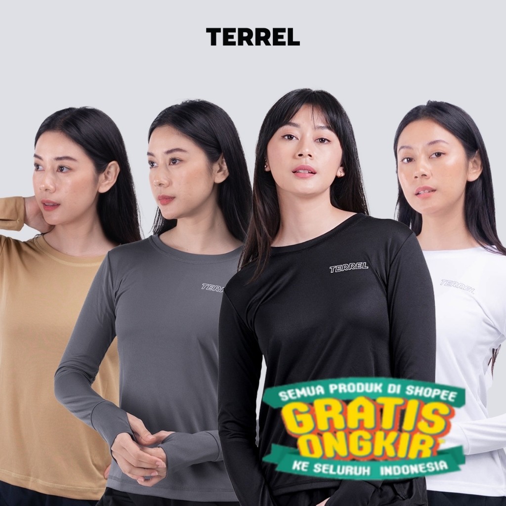 

Terrel sportswear basic long sleeve women dry fit running gym yoga kaos olahraga wanita/ ZUMA AEROBIK LANTAI