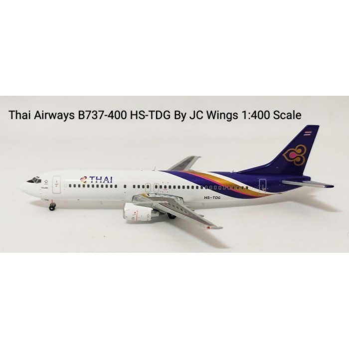 DIECAST PESAWAT TERBANG Thai Airways B737-400 HS-TDG By JC Wings 1:400 Skala AIRCRAFT DIECAST