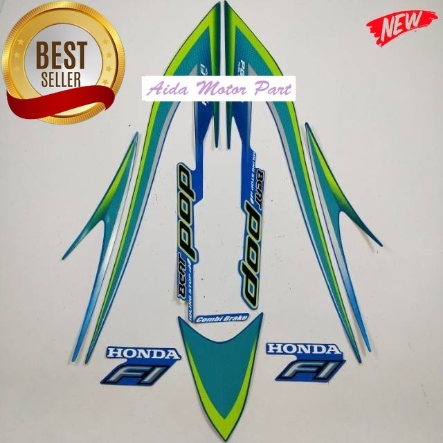Original Asli Striping Stiker Polet Decal Polet Lis honda beat pop idling stop 2014 2015 stiker list