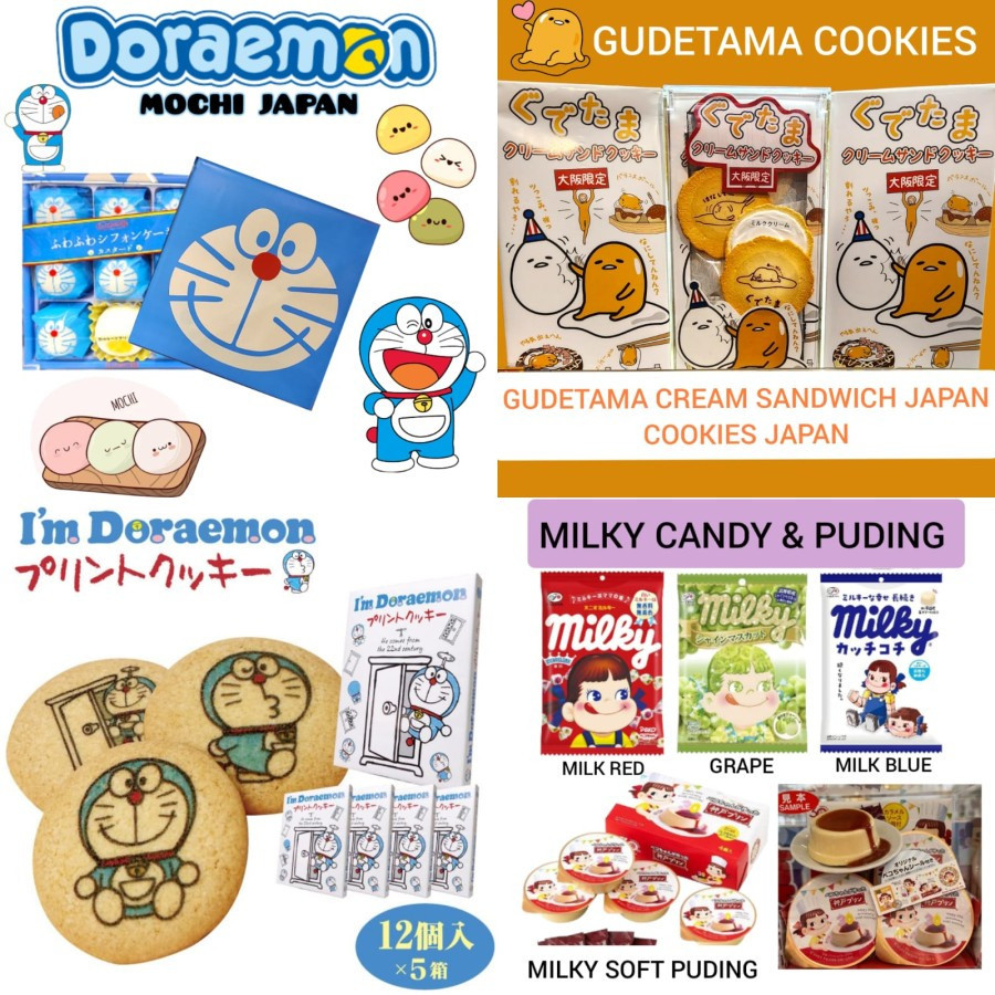 

Mochi Cookies Puding Jepang Permen Jepang Snack Import Gudetama Milky