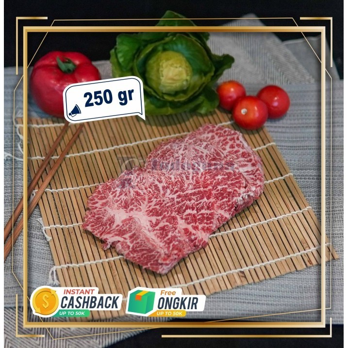 

Wagyu Japanese Cattle Oyster Blade Mb 9 Cut Shabu 250gr