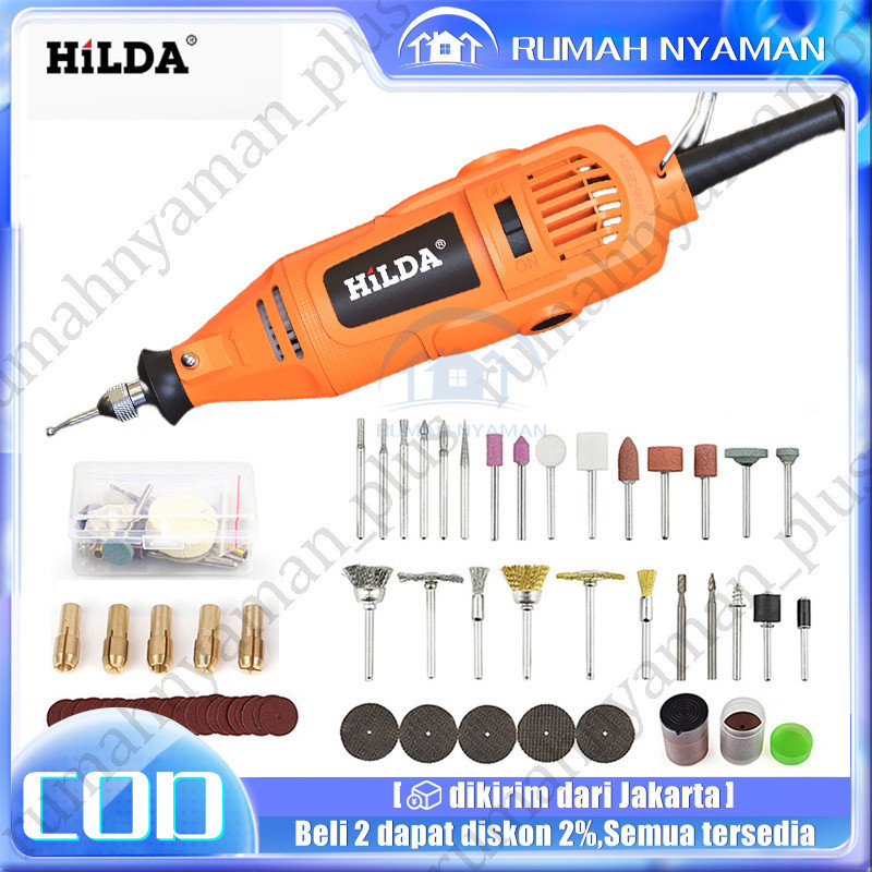 HILDA Mini Grinder Mini Gerinda Mini Bor Set Mini die Drill Grinder Gerinda / Mini Die Grinder + Aks