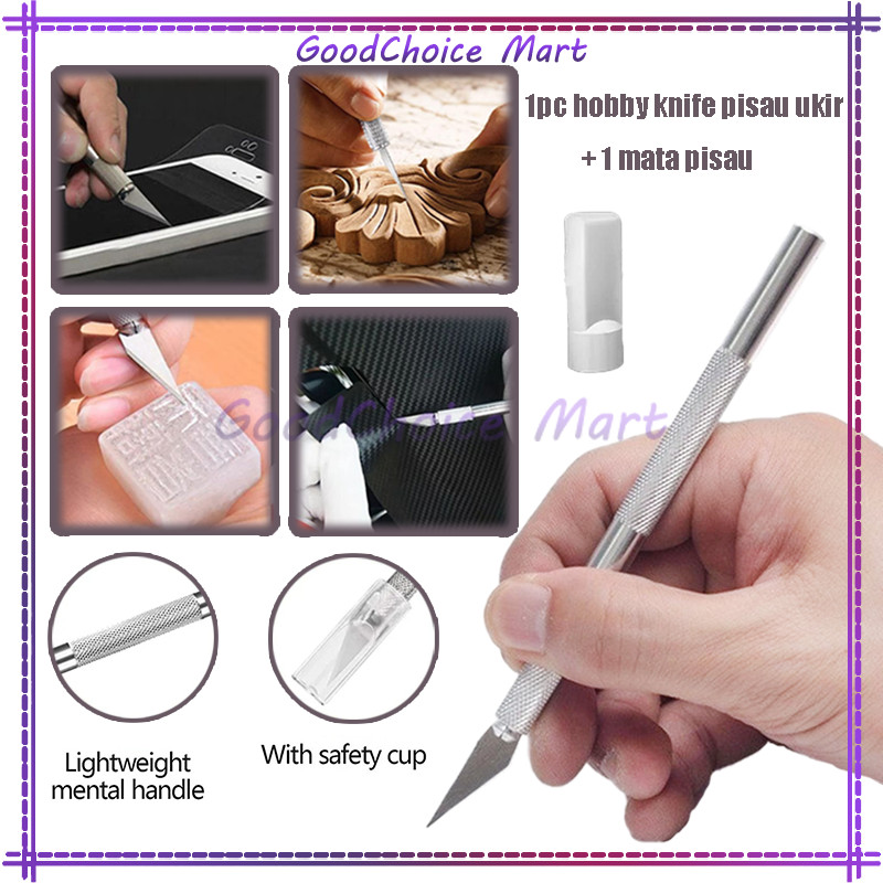 

Pisau Seni / Ukir / Pen-Type Precision Art / 1pc hobby knife pisau ukir + 1 mata pisau