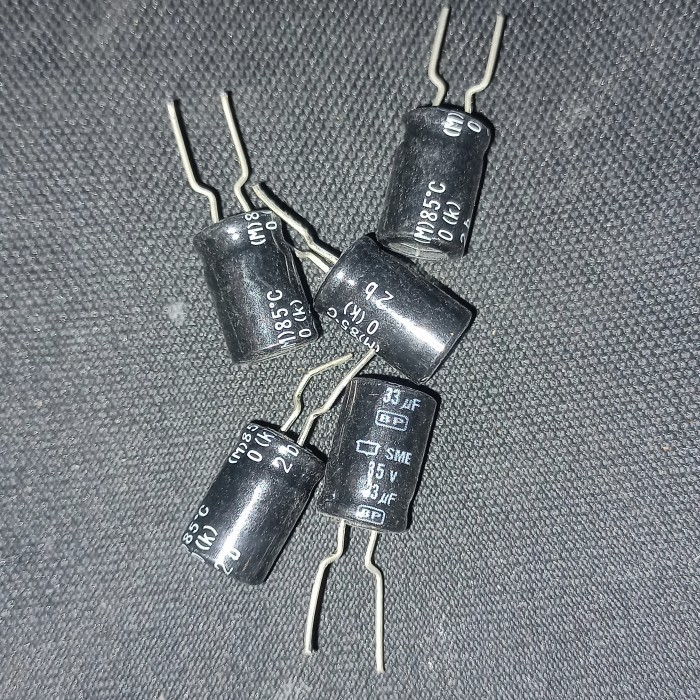 kapasitor asli BP nonpolar 33uf 35v elko elco capasitor 33/35 bipolar F