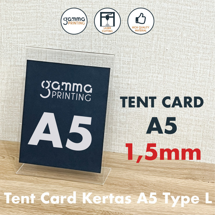 Akrilik Tempat Brosur 1,5mm L A5 / Acrylic Tent Card Holder