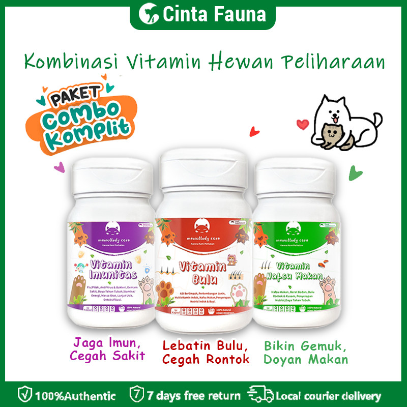 Vitamin Kucing Paket Combo PERAWATAN KOMPLIT untuk vitamin obat penggemuk kucing