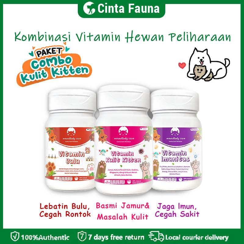 Tiga jenis Vitamin Kucing Paket Combo vitamin kucing imunitas tubuh vitamin vitamin kucing