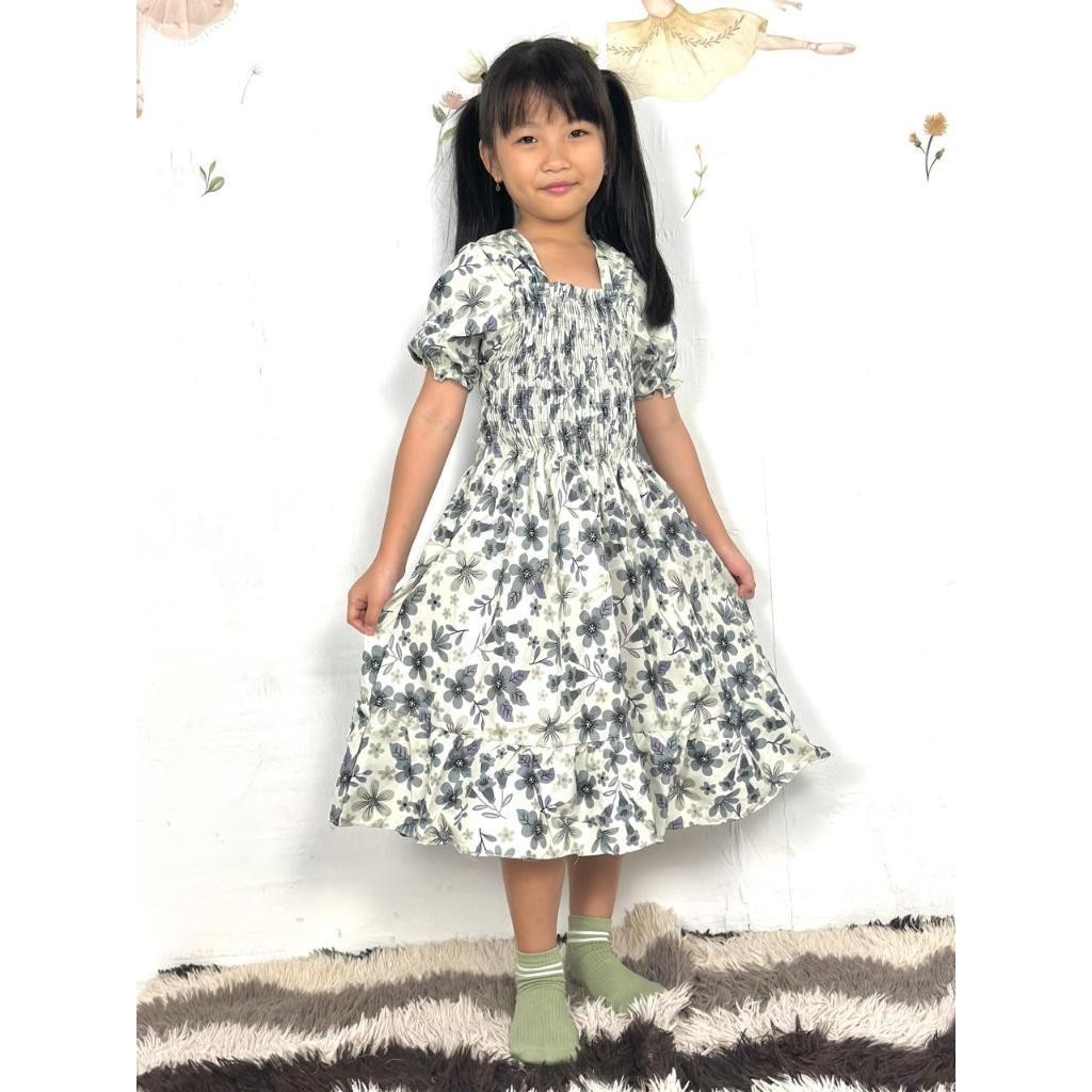 ZENKE - ZPF FASHION DRESS ANAK MIYU / Smocked Dress Anak / Pakaian Anak Ke Pantai Trendy / Dress Ana