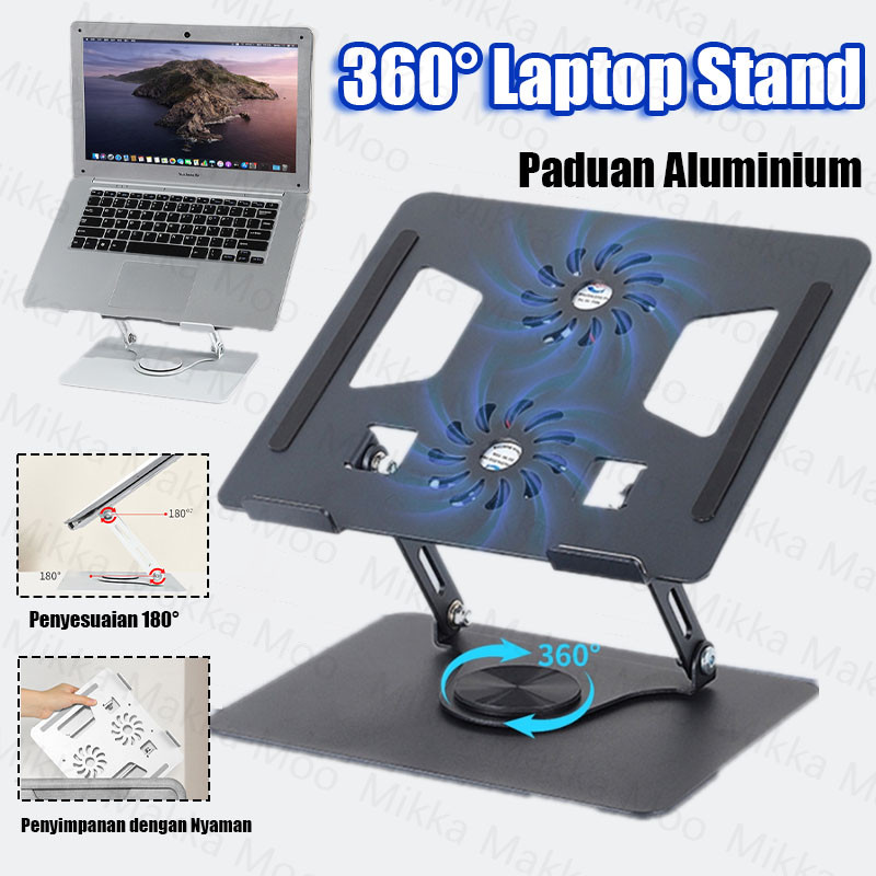 360 Laptop Stand Aluminium Alloy Rotatable Stand Holder Foldable Laptop Portable Laptop Stand