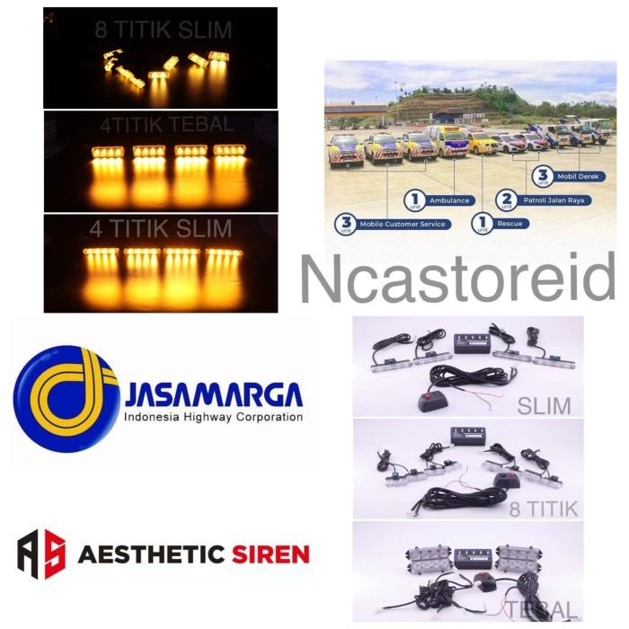 [[conixx]] STROBO GRILL JASAMARGA KUNING BERKUALITAS TERANG DAN BERGARANSI - SLIM