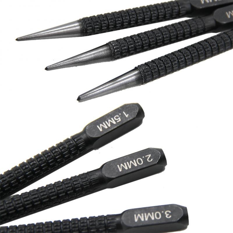 

1PCS Non-slip Center Punch High Carbon Steel Center Punch Alloy Steel Center Punch Metal Wood Marking Tapered Drilling Tool