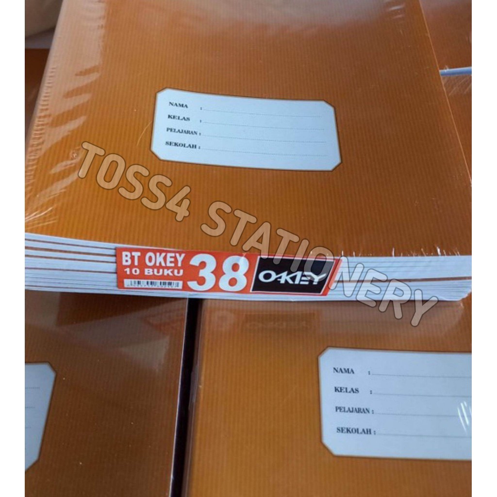 

1 Pak Buku Tulis 38 COVER COKLAT OKEY CRAFT 38LEMBAR ISI 10 T0SS4 STATIONERY