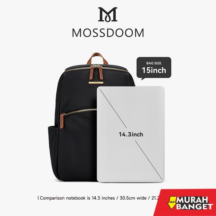 tas ransel wanita import MOSSDOOM Tas Ransel Wanita Hugo Backpack Ransel Siswa Tas Ransel Multifungs
