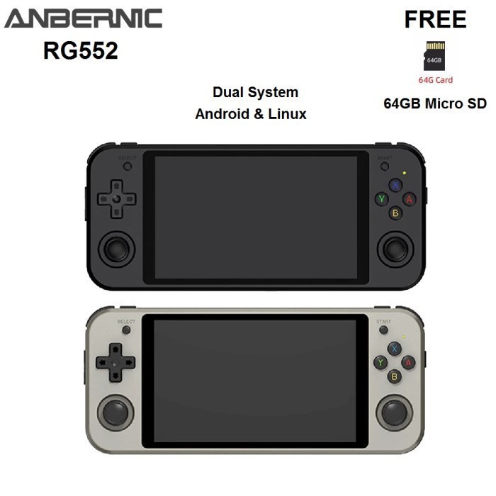 GROSIRUNIK99 ANBERNIC RG552 64GB - Dual Mode Emulator Retro Game Handheld Console
