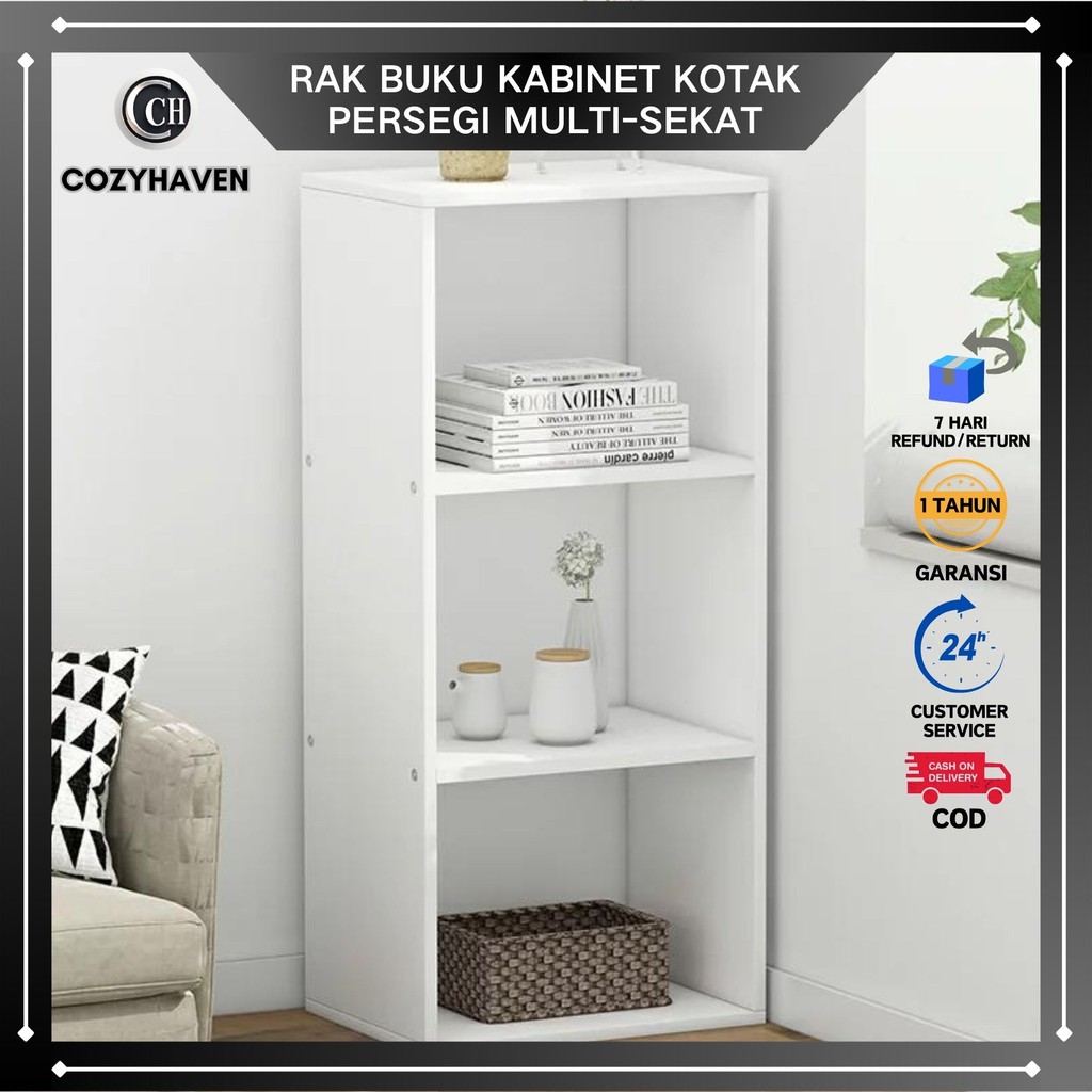 CozyHaven - Rak Lemari Penyimpanan Buku Balkon Rak Buku Kekinian Untuk Hiasan Vintage Buku Novel Pot