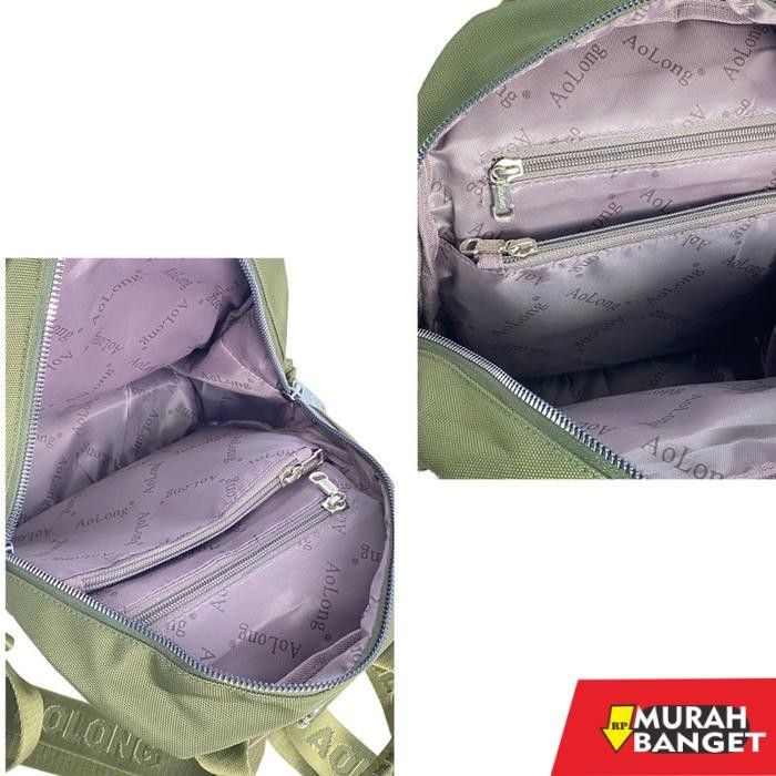 tas ransel wanita import RANSEL RIYAN 5016# Tas Ransel Wanita - Backpack Fashion Bahan Kanvas Premiu
