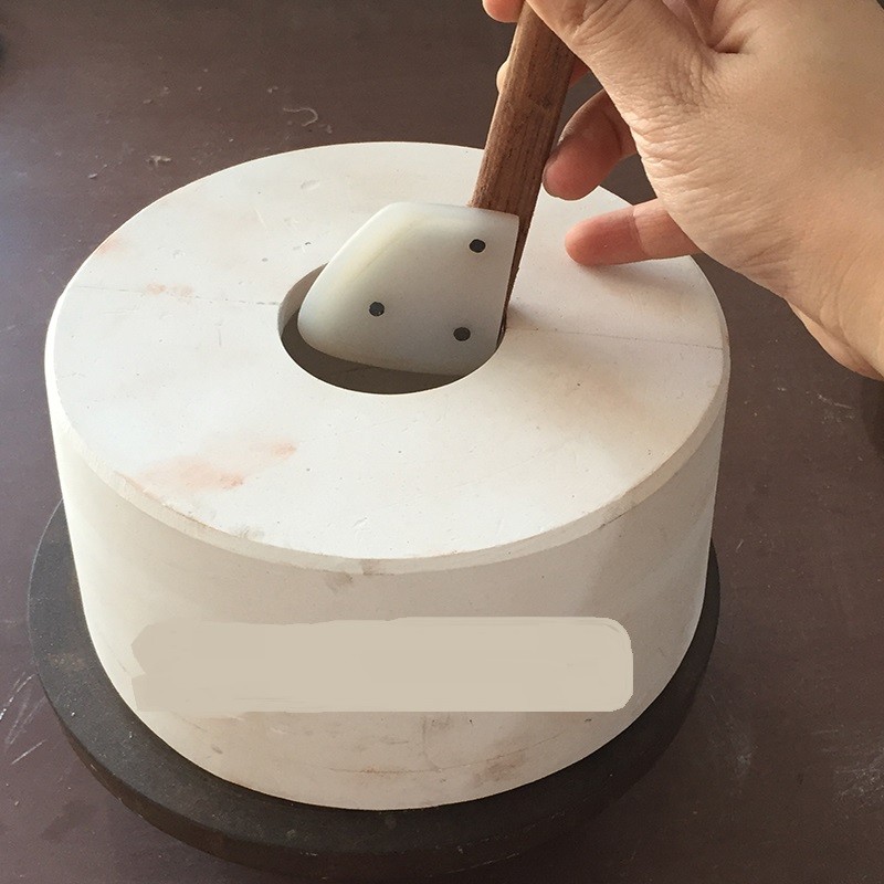 

Pottery Tools Wooden Long Handle Blank Elongated Pot Auxiliary Ceramic Bottle DIY Hand Elongated Smooth Modeling Tool