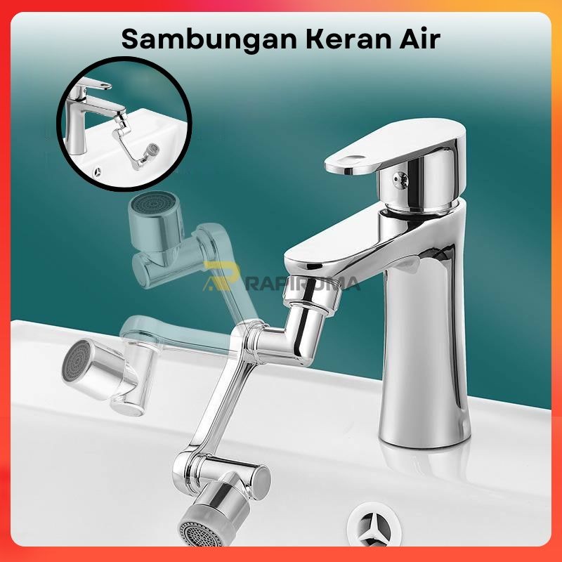 Aerator Keran Wastafel Extender 1080 Derajat Putaran Lengan Robotik / Sambungan Keran 1080° Derajat