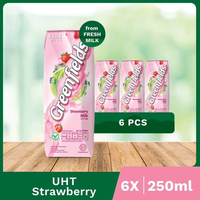 

[Bundling 6 Pcs] Susu Greenfields UHT Strawberry 250ml