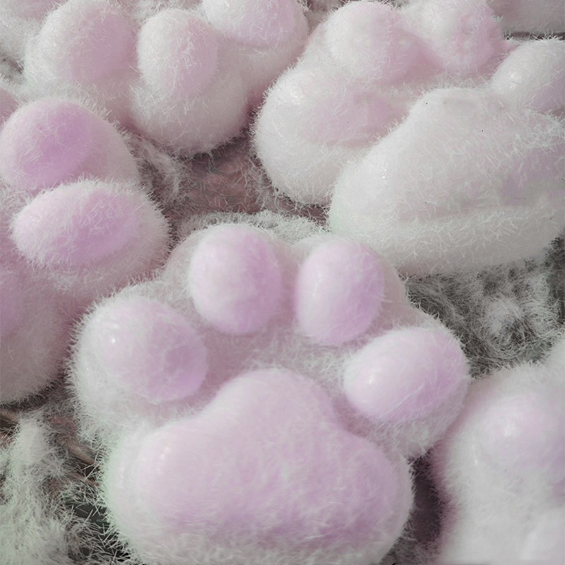 Squishy Mushy Silicon Mochi Toy Soft Chubby Puffy Pink Fuzzy Cute Cat Paw Squishy Hand Relax Relieve