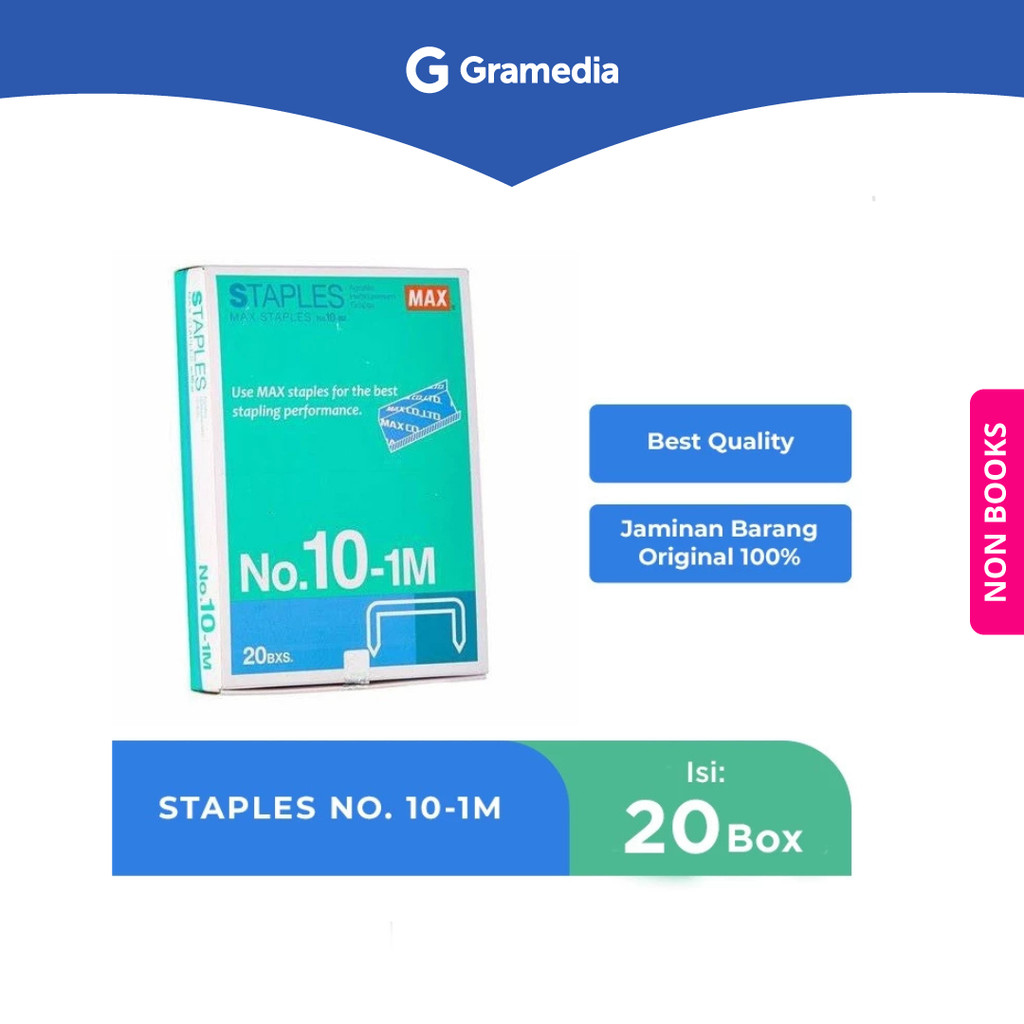 

Gramedia Surabaya - MAX STAPLES 10-1M/BOX