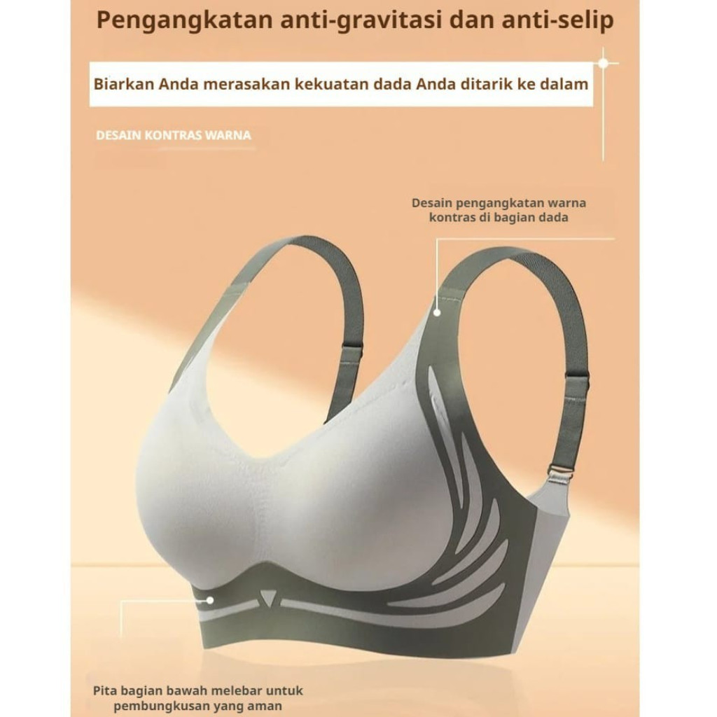 LUX Bra Push-up Anti-kendur Pakaian Dalam Wanita Penyangga Lembut Payudara Kecil Cup Olahraga BH