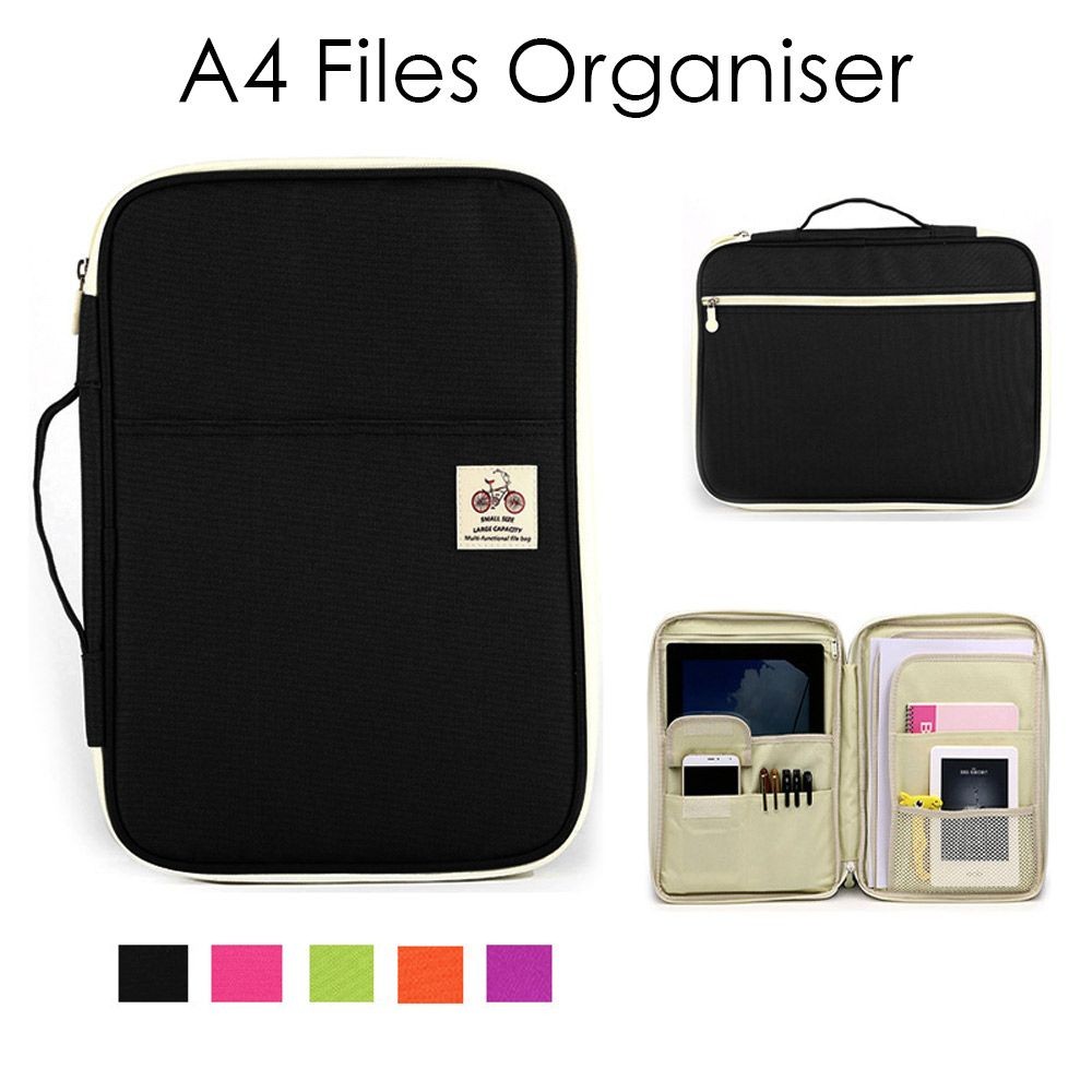 

Travel A4 Portfolio Zipped Conference Folder Document Case Bag File Organizer Multi-function Conference Package