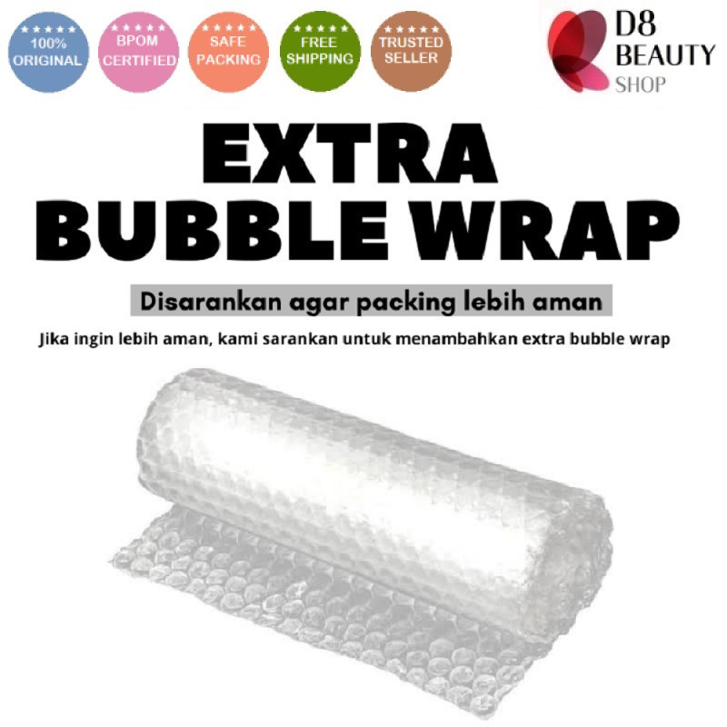 

֍D8֎ EXTRA BUBBLE WRAP ⚠️HANYA u TAMBAHAN PACKING KOSMETIK⚠️ tidak dijual terpisah
