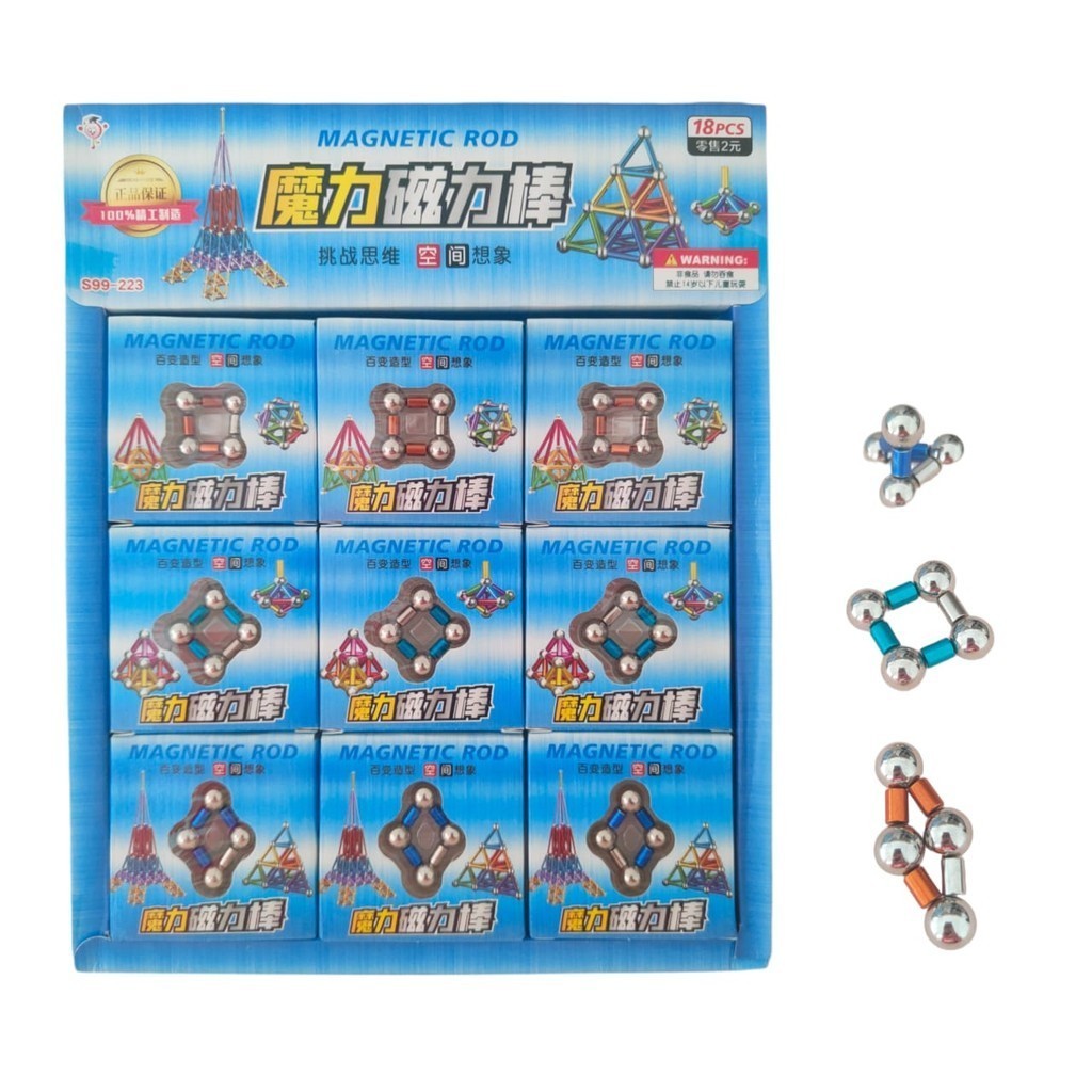 

JP Magnetic Rod Set Mainan Magnet Susun Bentuk Edukasi Anak
