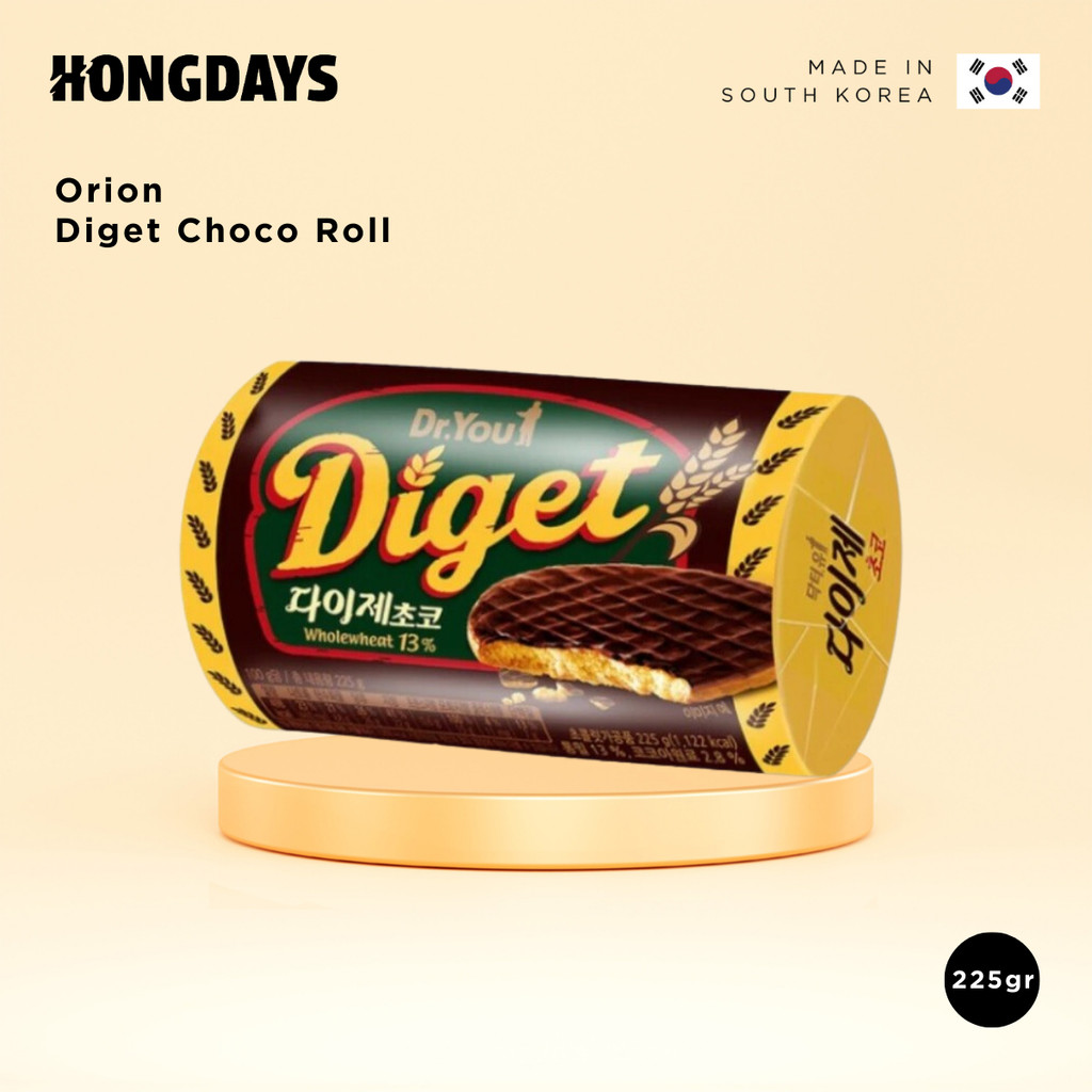 

Orion Diget Choco Roll 225g - Biskuit Rasa Cokelat - Hongdays