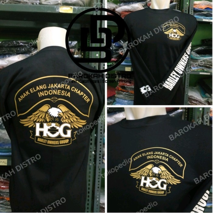 T-shirt baju kaos HOG harley Owner Group Anak Elang Chapter Jakarta - S