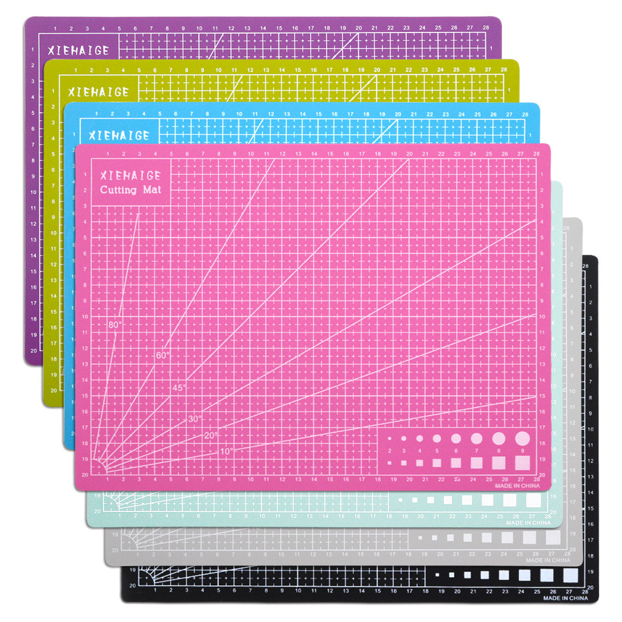 

A4 Cutting Mat -11.81x8.66 inch double sided PVC board for sewing, quilting, paper and clay art projects - desktop protector