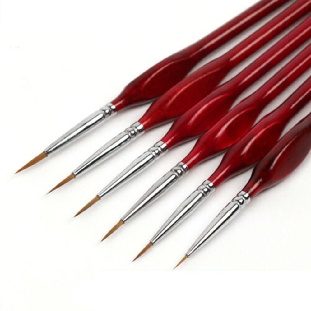 

6Pcs Art Supplies Crafts Artists Detail Detail Paint Brushes Set Extra Fine Miniatures Model