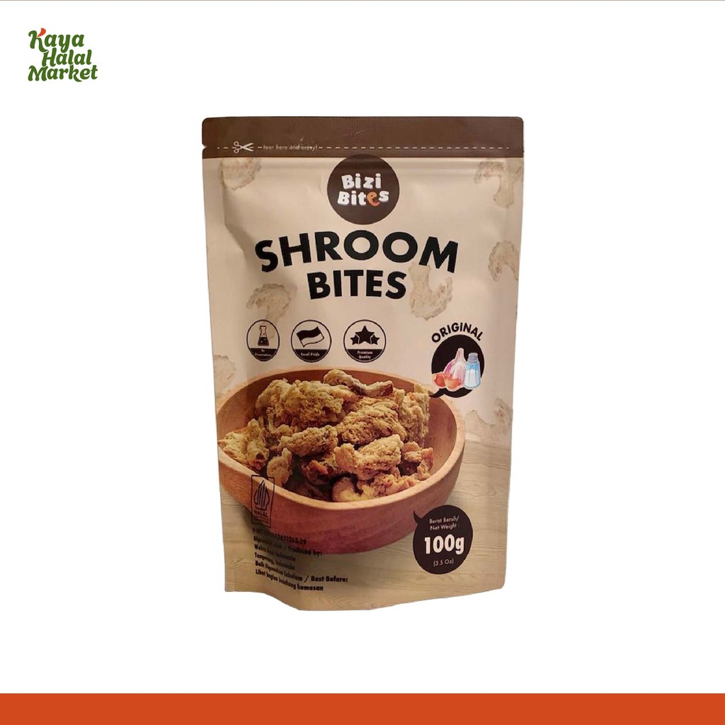 

Keripik Jamur Shroom Bites Original 100 gr Kaya Halal Market