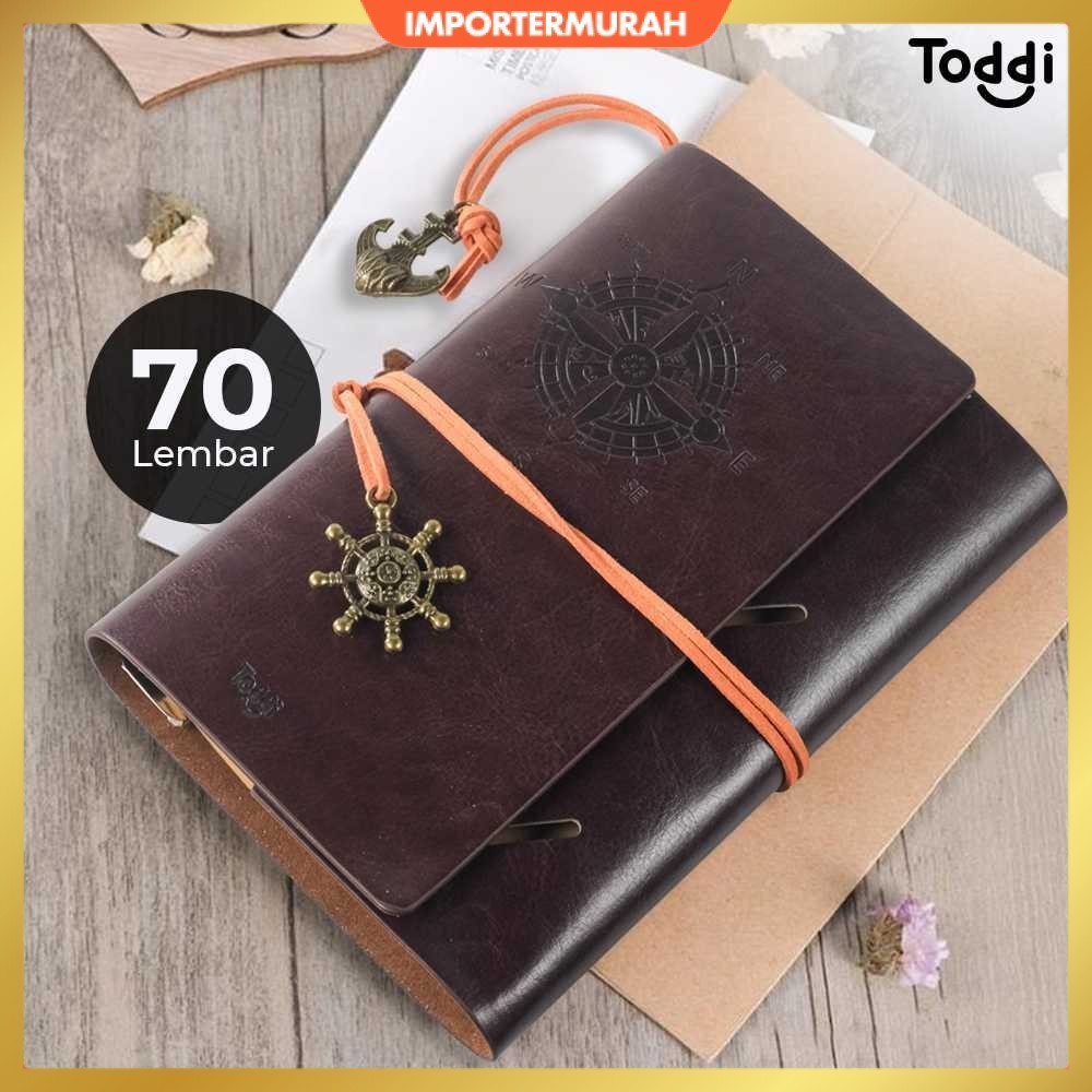 

Toddi Buku Jurnal Leather Notebook Diary A6 72GSM 140 Halaman Blank - 8005